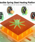 Flexible spring steel heating platform with PLA, PLA+, TPU, and wood filaments on Tina2S 3D Printer With WiFi Cloud Printing.