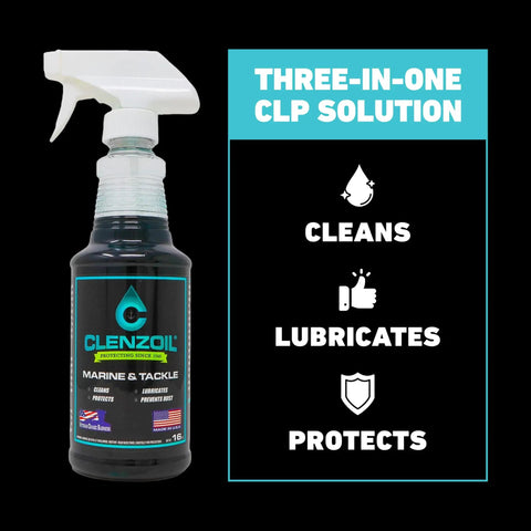 Marine Gear Lubricant And Cleaner For Reels, Boat Motors, Downriggers And Tackle, 16 Oz Trigger Spray Saltwater Safe Easy Oil Applicator