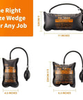 Three Piece Pro Grade Air Wedge Bag Kit With Pump And Alignment Tool Heavy Duty Inflatable Wedges for Auto Body Jobs