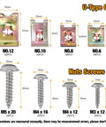 Must Have Auto Interior Fasteners Kit For 100Pcs Car U Clips Nuts 6 8 10 12 Size Assortment With Stainless Steel Screws Diagram