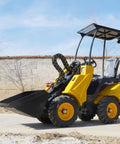 Badass Heavy Duty Telehandler Forklift With 4WD Drive System For High Reach Telescopic Lifting Over Rough Terrain At Construction Jobsites For Contractors, side view.