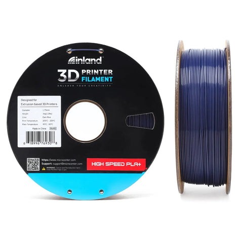 Top Shelf Fast Printing 3D Printing Filament PLA Plus 1.75mm Pro Grade High Speed Material For Killer Precision One Kilogram Heavy Duty Cardboard Spool Smooth Sailing Results In Stunning Dark Blue