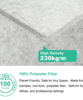 High Density Polyester Acoustic Wall Panels Kick Echo To The Curb With These Smooth Soundproofing Tiles Perfect For Home Studio Office And Gaming Setup Breeze To Install Gray close-up showing gray fiber material with 230kg/m density.