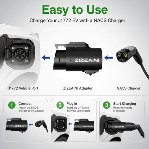 Image showing Tesla To J1772 Charging Adapter For Electric Vehicles Brings 48 Amp 240 Volt Juice Straight To Your Car pluggable design.