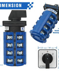 Beefy 63A Rotary Changeover Switch 4NO 4NC 2 Way 660V Universal Cam Selector Switch Panel Mount Ready With 3 Position 16 Terminals Latching Action CE SZW26 63D4044