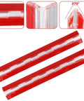 Two Pack Clear Acrylic Hinges Self Adhesive For Cabinets Boxes Displays Glass Furniture Aquarium Enclosures Durable 11.81 By 1.77 Inch Small Hinge DIY Projects And Repairs, showing detail and angle.