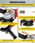 Corded Wet Buffer Polisher Kit With 7 Amp Motor, ergonomic design features, replaceable carbon brush, splash guard