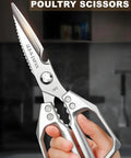 All Purpose Kitchen Shears With Ultra Sharp Blades Heavy Duty Stainless Steel Scissors For Meal Prep Poultry Meat Bones And Turkey Dishwasher Safe Durable Kitchen Cutters For Everyday Cooking, hand-held