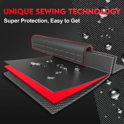 Heavy Duty 600D Waterproof Outdoor L Shaped Sectional Cover showing unique sewing technology with water droplets on fabric