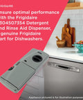 Detergent And Rinse Aid Dispenser For Dishwashers Gray Replacement Part on kitchen counter near dishwasher