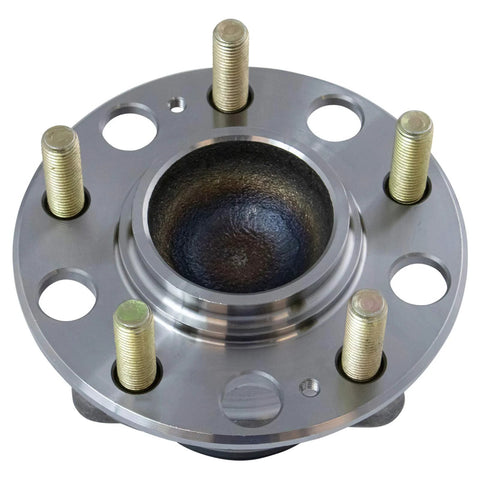 Close-up of Beefed Up Rear Wheel Bearing And Hub Assembly Set, 2 Piece, for Hyundai and Kia models, driver and passenger sides.