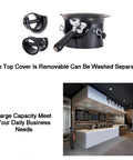 Heavy Duty Espresso Knock Box With Quick Release Drip Tray And Premium Barista Towel, black with removable top for easy washing.