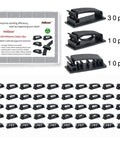 Self Adhesive Cable Clips 50 Pack Cord Organizer Wire Clips For Desk Wall TV Under Desk PC Home Office Car Snap Lock Cable Management Easy Mount