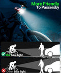 Pink Bike Light Set With Ultra Bright Dual LED Front And Rear Lights, USB Rechargeable illuminating night cycling path