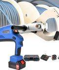Heavy Duty Cordless Hydraulic Cable Shears With Assist Handle 85 105 120 Mm Cut Capacity Quick Charge Rechargeable Power Tool close-up with battery and charger