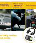 Image showing issues like engine vibration, difficulty starting, and lack of acceleration, with Gy6 Ignition Coil With 6 Pin AC CDI Box Kit inset.