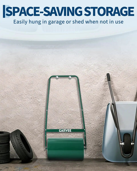 Heavy Duty 23 Inch Lawn Roller For Push Or Tow Behind Use Steel Sod Roller With U Shaped Handle 13 Gallon storage view
