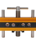 Self Centering Doweling Jig Kit For Precise Hole Drilling In Wood Adjustable Width Woodworking Guide For 0.4 To 2.4 Inch Boards With Six Bushings
