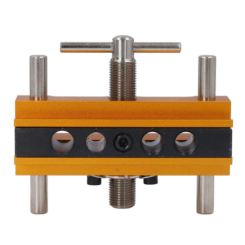 Self Centering Doweling Jig Kit For Precise Hole Drilling In Wood Adjustable Width Woodworking Guide For 0.4 To 2.4 Inch Boards With Six Bushings