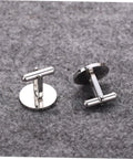 Cross Titanium Steel Cufflinks For Men Black Cross Shirt Fasteners Decorative Clothing Accessories For Business And Formal Shirts Everyday Wear And Special Occasions Gift Idea on fabric surface