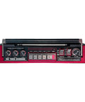 Front view of Dope Red Boombox With Bluetooth MP3 Converter From Radio To Cassette, showing controls and equalizer panel