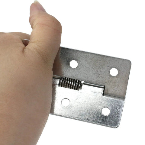 Person holding Self Closing Cabinet Hinges With Spring Loaded Action 3 Inch Stainless Steel Durable Loaded Hinges for Cabinets and Doors