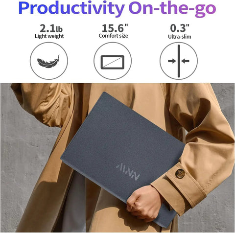 15.6 Inch Portable Monitor Fhd 1080P Usb Type C Hdmi IPS Glare Free Gaming Laptop External Display, ultra-slim design, lightweight