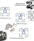 Set Of Fifteen Five Sixteenth Inch Eighteen Thread T Nuts Spring Loaded With Ball Bearings In Silver Zinc Plated Carbon Steel For 4040 Aluminum Extrusions