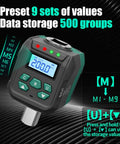 Half Inch Digital Torque Adapter Kit With Socket Adapters For Ratchet Or Breaker Bar, Two Percent Accuracy, display