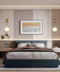Globe Glass Wall Sconce Set Of 2 Brushed Metal Modern Bathroom Light Fixtures above bed in stylish bedroom