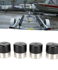 Stainless Steel Boat Trailer Hub Bearing Kit 4 Pieces 1.98 Inch With Protective Cover And Grease Fitting For 4 And 5 Bolt Hubs