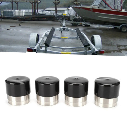 4 Pack 1.98 Inch Stainless Steel Boat Trailer Hub Bearing Kit With Protective Cover And Grease Fitting For 4 And 5 Bolt Hubs