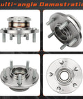 Multi-angle view of Rear Wheel Bearing And Hub Assembly For Hyundai Santa Fe 2001 Through 2006 FWD With Five Lug 4 Wheel ABS