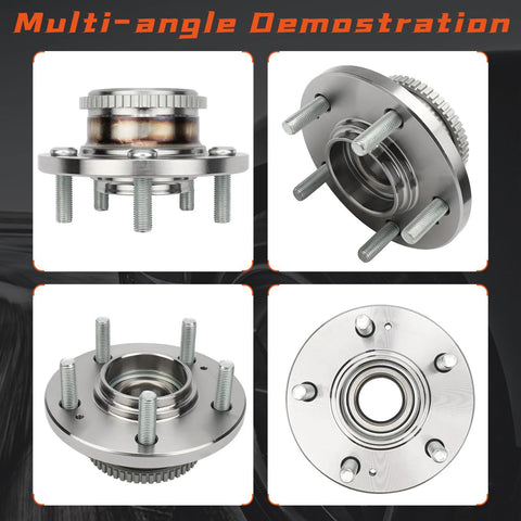 Multi-angle view of Rear Wheel Bearing And Hub Assembly For Hyundai Santa Fe 2001 Through 2006 FWD With Five Lug 4 Wheel ABS