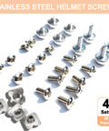 All In One Helmet Visor Screws Kit For Baseball Hockey Football And Softball Face Masks Replacement Hardware Pack displayed