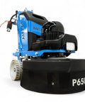 Heavy Duty 25.7 Inch Planetary Concrete Grinder With Variable Speed Forward Reverse Control 1800 RPM Head angle view with LED light.