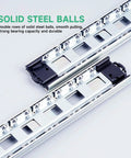 Soft Close Drawer Slides 22 Inch Full Extension Heavy Duty Ball Bearing Side Mount Cabinet Glides 2 Pairs With Screws