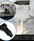 Image showing installation of 11 Pack Oil Drain Plug With Removal Tool No Leak Replacement For VW And Audi 1.8L 2.0L TSI.