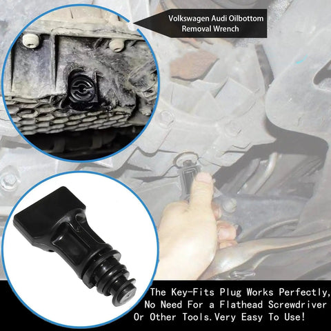 Image showing installation of 11 Pack Oil Drain Plug With Removal Tool No Leak Replacement For VW And Audi 1.8L 2.0L TSI.