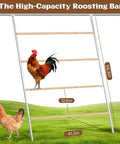 Large Chicken Roosting Bars For Coop 55 Inch Perch With Sturdy Metal Frame Easy To Clean Roost Ladder For Hens Backyard Poultry