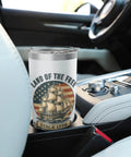 Patriotic Sailboat Stainless Steel Insulated Tumbler For Fourth Of July Freedom Fans Keeps Your Drinks Cold Or Hot For Real All Day With Heavy Duty Double Wall And Spill Proof Lid in car
