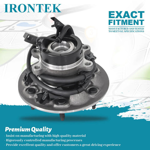 6 Lug Front Passenger Side Wheel Hub With ABS Sensor, OEM-Approved Wheel Bearing And Hub Assembly for Chevy and GMC trucks