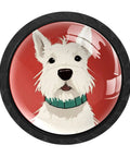 Level Up Your Home Decor With Legit Sparkling Crystal Cabinet Knobs And Glass Drawer Pulls - cute dog design knob in vibrant colors.