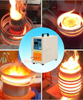 Pro Grade Induction Heater Built Tough With Knockout Auto Control For Seamless Metal Melting Brazing And Shrink Fitting Featuring Reliable Water Cooling For Top Shelf Performance in action, showcasing targeted heat application.
