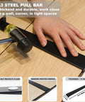 Laminate/Vinyl Flooring Tools, WHLLING 43PC Laminate Wood Flooring Installation Kit- pull bar with a mallet, used on a floor
