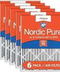 Pleated MERV 15 Air Filter 16x24x4 Inches 6 Pack For Home HVAC And Commercial Systems, Actual Size 15.38 x 23.38 x 3.63 Inches