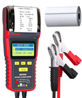 BST500 Car Battery Tester With Printer For 12V And 24V Rigs, Auto Battery Load Tester And Cranking Charging System Analyzer, Printed Diagnostic Reports For Cars, Trucks, SUVs, Motorcycles, RVs And More. handheld tester with clamps