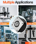 NEMA 17 closed-loop stepper motor with integrated driver; silver mounting face, black housing.