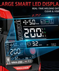 110V Pulse Welder For DIY Pros, 20 To 200A 2 In 1 Stick And TIG with LED display showing welding settings and control features