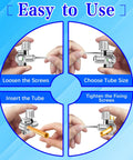 BPV31D bullet piercing valve kit for refrigerator tubing; 1/4, 5/16, 3/8 in OD, four-step installation diagram